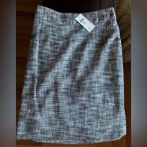 Banana Republic Black and White Tweed Pencil Skirt